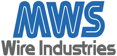 Logo for MWS Wire Industries, featuring the company name in blue and gray.