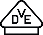 The VDE mark indicates these are VDE Institute tested and certified products 