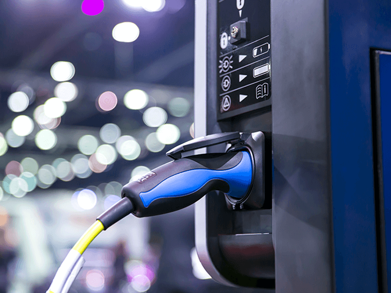 EV charging stations require high-voltage components