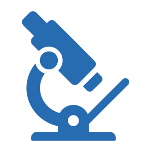 microscope blue icon