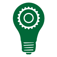 icon creativity green color