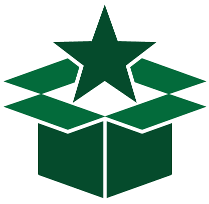 product-spotlight A green star, like an aerospace wire glinting in the sun, emerges from an open green box.