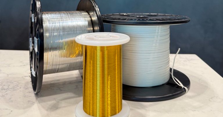 photo of precious metals wire - gold silver and platinum