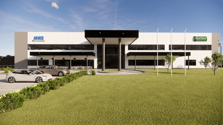 Rendering of a building for MWS Wire new Costa Rica facility
